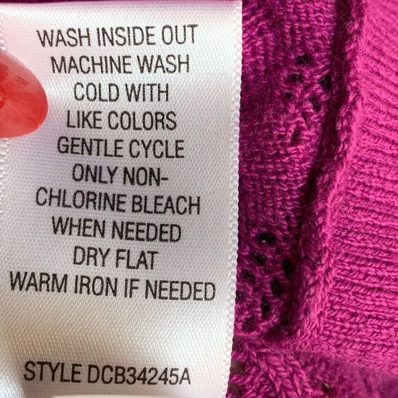 Croft & Barrow Womens Open Knit Cardigan Size M Vacation Beachy Tropical Layers - Picture 13 of 14